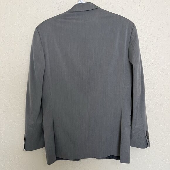 Calvin Klein | Jacket XS Gray Polyester Viscose Twill Blazer Sport Coat 36S - Picture 4 of 7